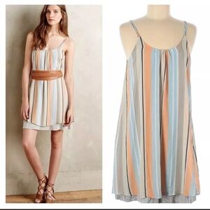 Anthropologie Dolan Left Coast Collection Striped Sleeveless Mini Dress Size PS
